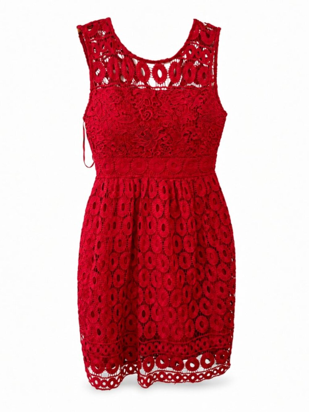 NWT Ricki’s Red Lace Overlay Fit & Flare Dress Size 10 NWT
